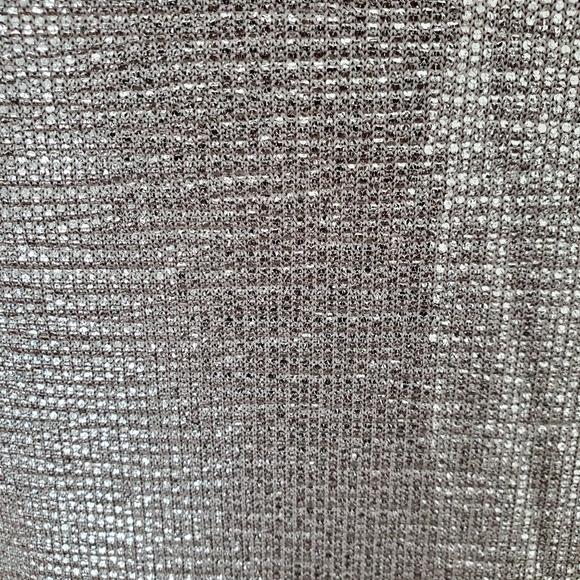 RALPH LAUREN | Gold Champagne Foil Print Jersey Cape Gown (Size 14) - Picture 15 of 15